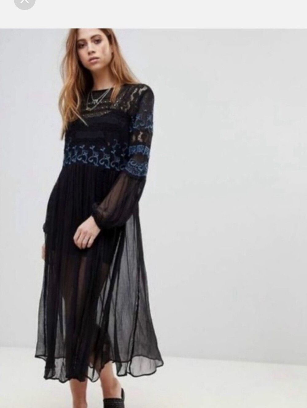 Free People Sweet Sunny Days Maxi Top EUC